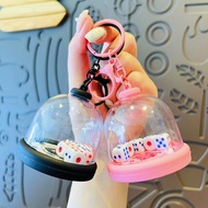 GANTUNGAN Dice Throwing Keychain Can be played with 5 Dice Keychain Roll The Dice Souvenir
