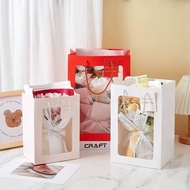 Window display flower bouquets, handbags, flower shops - baking packaging bags, flower packaging, gi