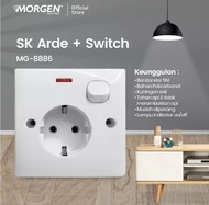 MORGEN MG-8886 STOP KONTAK ARDE + SAKLAR ENGKEL MORGEN ENGKEL STOP SNI