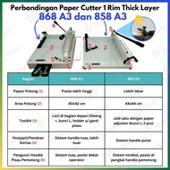 Mesin Pemotong Kertas 1 rim A3 858 Kualitas Super Premium Garansi 2 Tahun ( Alat Potong Kertas / Pap