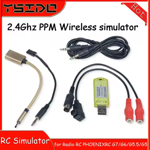 RC Dongle Simulator USB Wireless Cable 2.4G PPM Flight RealFlight FMS XTR for Radio Remote Control P