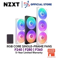 NZXT RGB Core Single-Frame Fans - Black/White F240/F280/F360