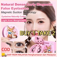 【BUY 1 TAKE 2】BQI Magnetic False Eyelashes Reusable Natural Volume Curl Lashes False Eyelashes