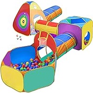 Gift for Toddler Boys &amp; Girls, Ball Pit, Play Tent and Tunnels for Kids, Best Birthday Gift for 3 4 5 Year Old Pop Up Baby Play Toy, Target Game w/ 4 Darts Indoor &amp; Outdoor