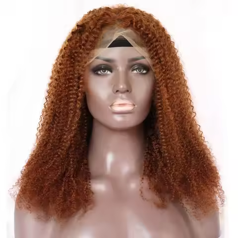 #30 Blonde 3B 3C Afro Kinky Curly Virgin Remy Brazilian Human Hair Wig for African Black Women Short