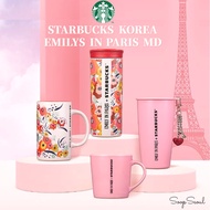 Starbucks Korea Emily in paris MD / Chubby tumbler flower cup mug desktumbler