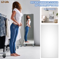 Self Adhesive Mirror Stickers Flexible Mirrors Sheets Cuttable DIY Wall Mirror PET Non Glass Mirror Stickers Mirrors Sheets Flexible Self Adhesive Mirror Stickers LZ-Life