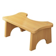 Wooden Toilet Squat Stool Toilet Stool Bamboo Bathroom Step Stool Children Height Increasing Stool Footstool