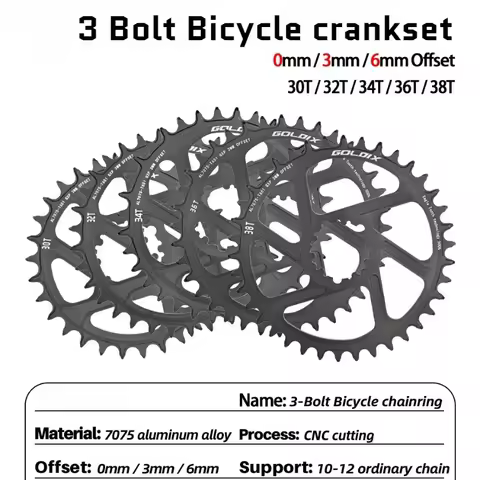Ultralight 3 Bolt Direct Mount Chainring 30 32 34 36 38T Wide Narrow Teeth 0 3 6mm Offset for SRAM X