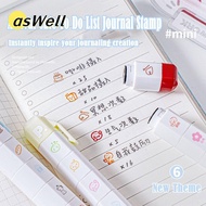 ASWELL Seal Pen, Multi-Head Portable Arrival Cute To Do List Journal Stamp,  Detachable Stamp Mark S