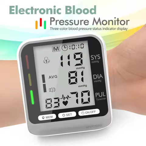 Kiuzou Wrist Blood Pressure Monitor Tonometer Tensiometer Automatic Digital Pulsometer Sphygmomanome