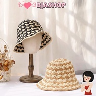 BJASHOP Bucket Hat, Breathable Folding Straw Hat,  UV Protection Crochet Hat Women