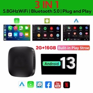 【Direct-sales】 2025 Smart CarPlay Ai Box 13 TV Box Wifi Wireless Auto Built-in Play Store For Netfli