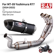 For Yamaha MT09 MT09SP V3 2021-2023 Motorcycle Exhaust Full System Manifold Connect Yoshimura R77 Mu