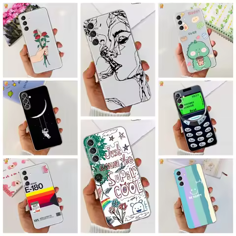 For Samsung Galaxy A35 5G Phone Cases New Design Clear Cute Flowers Soft TPU Back Cover For Samsung 