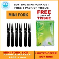 [ FREE  1 PACK TISSUE ] MINI FORK , SIOMAI FORK STICK  , TAKOYAKI FORK STICK FRUIT STICK etc. [ appr