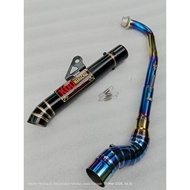 Kou mahachai Pipe 51mm canister conical open specs exhaust Pipe for Wave 125 Xrm 110/125 Wave 100/11
