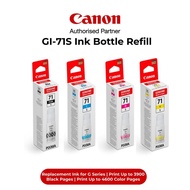 CANON GI-71S BLACK CYAN MAGENTA YELLOW BOTOL dakwat (40 ML) Untuk PIXMA G1730/G2730/G3730