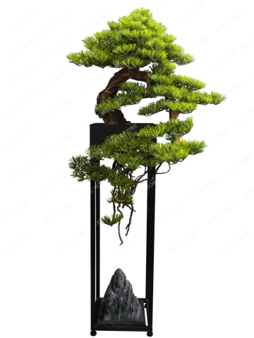 A Artificial Green Plant Floor-Standing Decorations Hotel Hallway Living Room Aisle Fake Trees Bonsa