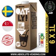 OATLY Chocolate Oat Milk 1L X 6 (TETRA) - FREE DELIVERY within 3 working days!