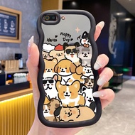 HP Phone Case For Realme C2 C2s OPPO A1K Case Puppy Group Softcase Silicone Case Cream Wave Mirror m