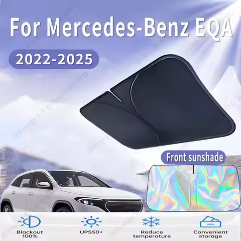 For Mercedes-Benz EQA 2022~2025 Car Sun Viso Front Window Windshield Sunshade Heat Insulation Summer