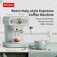 Petrus Coffee Maker Espresso Coffee Machine Latte Cappuccino Maker 20 Bar Semi-automatic Espresso Ma