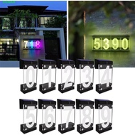 SONAR Solar Powered House Number Sign, IP55 Waterproof Remote Controller RGB Color Address Light, Il