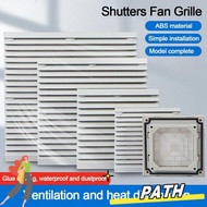 PATH Shutters Fan Grille, Without Fan ABS Cabinet Ventilation Filter, White Filter Panel
