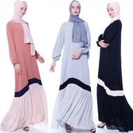 INS Dress Muslimah Fashion Jubah Belt Long Dress S-2XL Baju Jubah Muslimah Moden