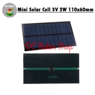 Mini Solar Panel/Cell 110x60 3V 300mA 2W Phone Charger Lithium Battery