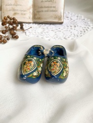 【好日戀物】荷蘭vintage經典藍色手工木屐傳統木鞋擺飾裝飾禮