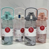 1500ml/2000ml Tritan Large Capacity Portable Water Bottle with straw BPA free