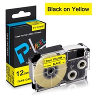 Comaptible Casio Label It Tape XR-12YW XR12YW 12mm 1/2'' Black on Yellow Labeling Makers Tape Casset