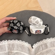 For Baseus BP1 Pro Earphone Case Casing Personality Black and white lion motif