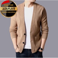 Men's Cotton Combed Knit Cardigan/Cardigan Vest Sweater/Original Men's Cardigan Sweater