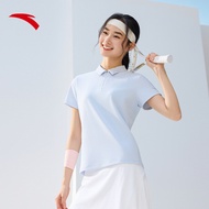 ANTA Athletics Women Short Sleeve Zip Up Polo T-Shirt (2 Colour Variations) - 1625B7175