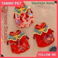 2026 CNY Dog Tang Suit Cat Spring Festival New Year Spring Autumn Summer Pet Clothes Dog Pets Clothe