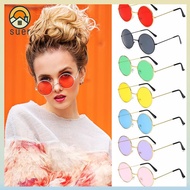 SUERHD Metal Sunglasses Fashion Hippie Party Circle Glasses