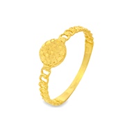 Top Cash Jewellery 916 Gold Circle Design Half Ring