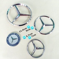 Mercedes benz mercy logo Emblem original size front hood trunk diameter 5.7cm 7cm 9cm 11.4cm 17cm br