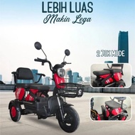 Sepeda Motor Listrik Roda 3 Rhino 310 Goda Maleo 3 Bangku Keranjang