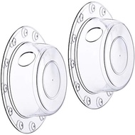 Jetec 2 Pack Bathtub Drain Stoppers 6.1 Inch Bathtub Overflow Cover Transparent PVC Bath Stoppers Ov