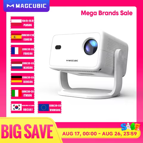 Magcubic 8K L018 Projector 650ANSI Native 1080P Auto Focus & Keystone 360° Rotate Android 14 BT 5.4
