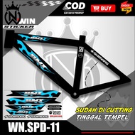 VIRAL BMX BIKE DECAL STICKER - COOL FIRE DESIGN BIKE STICKER