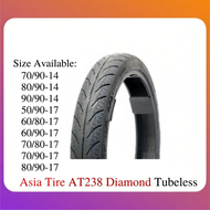 Corva Motor Asia Tire Tubeless Tyre At238 80/90-14, 50/90-17, 60/80-17, 60/90-17, 70/90-17, 80/90-17
