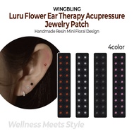 WINGBLING Luru Flower Ear Therapy Acupressure Jewelry Patch | 24K Gold-Plated Acupressure Ball with 