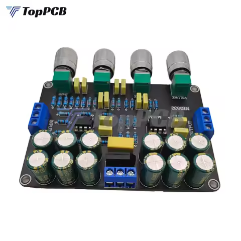 NE5532 Audio HiFi Amprifier Dual Tone Equalizer Preamp Stereo Preamplifier Board Treble Bass Tone Co