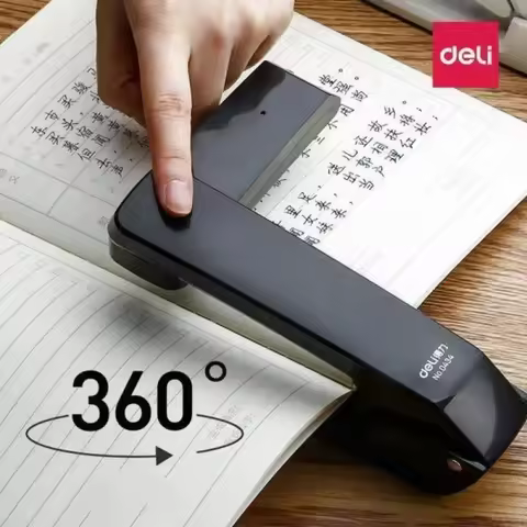 Manual Desktop Stapler That Rotates 360 Degrees, for Multifunctional Use in Business Offices. It Can