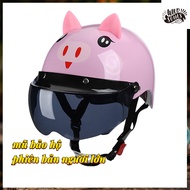 Topi keledar Motosikal Dewasa, Penampilan Kartun, Versi Topi Keledar Separuh, Bahan ABS, Lilitan Top